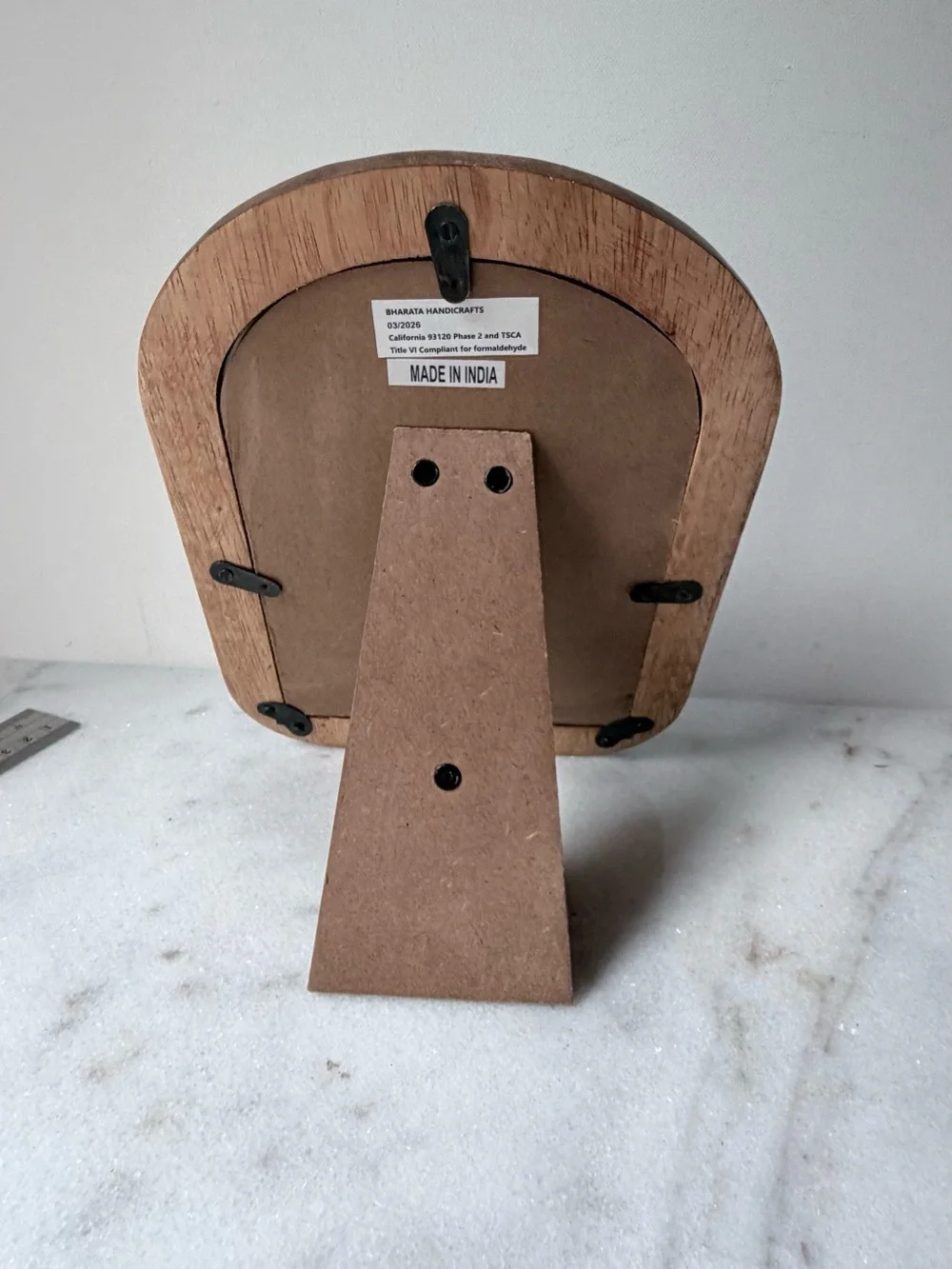 Wooden Arch Photo Frame in Brown for 5”x7” photo